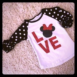 Boutique ruffled toddler Minnie shirt